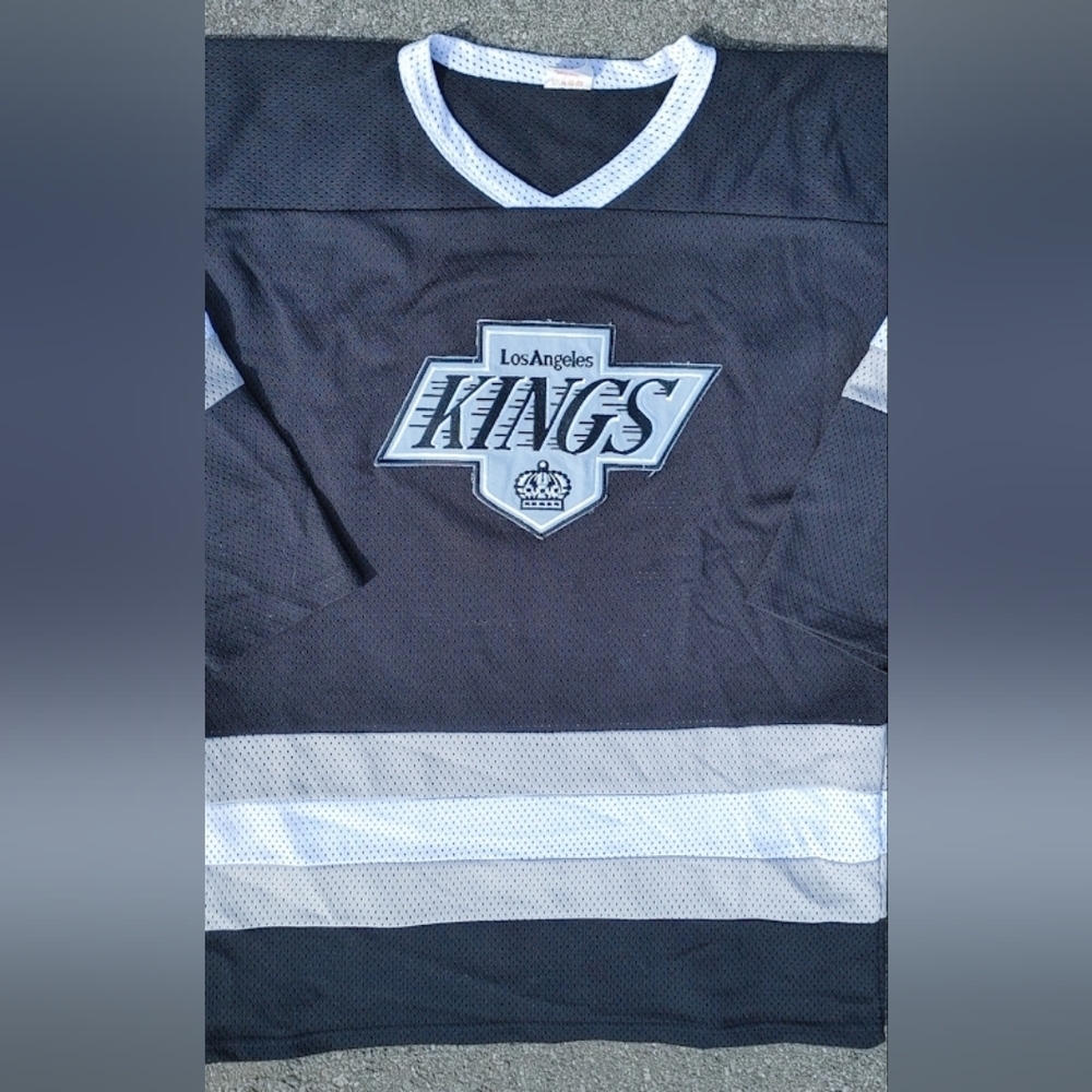Vtg 90s NHL Los Angeles Kings Stephane Fiset #35 Jersey XL Made in Canada - Picture 3 of 9